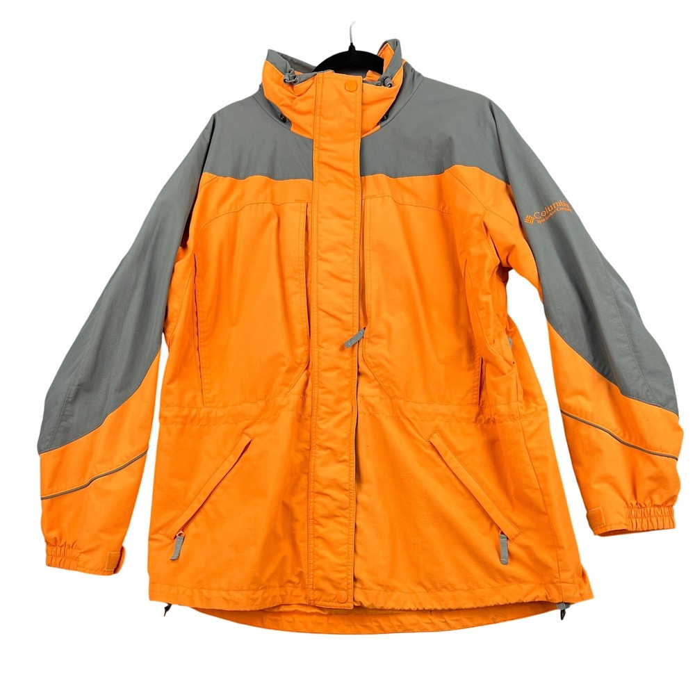 Columbia Interchange Jacket Womens XL Core Shell Orange Grey Outdoor Good